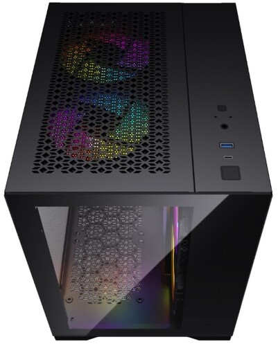 Купить Корпус PowerCase Vision Micro [CVBM-L4] черный  9912443. Характеристики, отзывы и цены в Донецке
