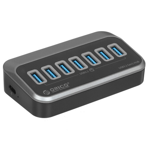 Купить USB-разветвитель ORICO M3U3-7A-10-BK-BP  5471157. Характеристики, отзывы и цены в Донецке
