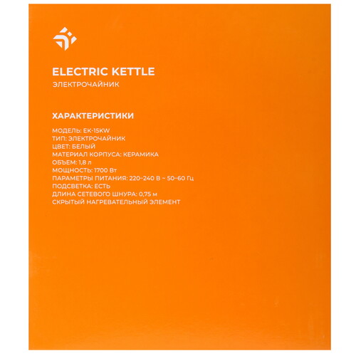 Купить Электрочайник DEXP EK-15KW белый  9105121. Характеристики, отзывы и цены в Донецке