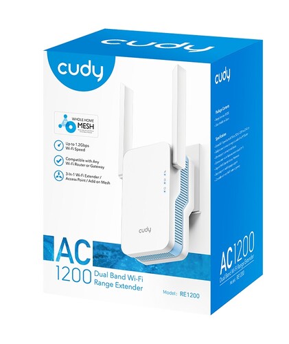 Купить Усилитель беспроводного сигнала Cudy RE1200  9046047. Характеристики, отзывы и цены в Донецке