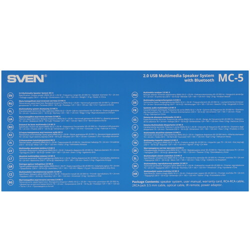 Купить Колонки SVEN MC-5 белый  9199797. Характеристики, отзывы и цены в Донецке