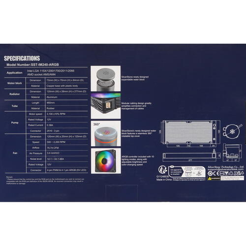 Купить Система охлаждения SilverStone IceMyst 240 черная  9081542. Характеристики, отзывы и цены в Донецке