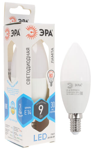 Купить Лампа светодиодная ЭРА LED smd B35-9w-840-E14  1184456. Характеристики, отзывы и цены в Донецке