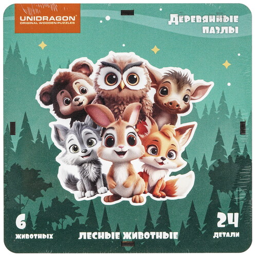 Купить Пазл Unidragon Лесные животные 3+  9136962. Характеристики, отзывы и цены в Донецке
