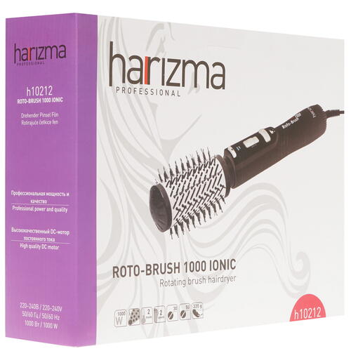 Купить Фен-щетка Harizma Roto-Brush 1000 Ionic H10212 черный  8117908. Характеристики, отзывы и цены в Донецке