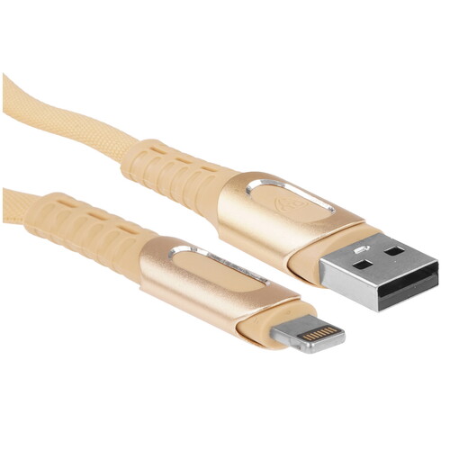 Купить Кабель круглый BY Lightning 8-pin - USB 2.0 Type-A золотистый 1 м  5482272. Характеристики, отзывы и цены в Донецке