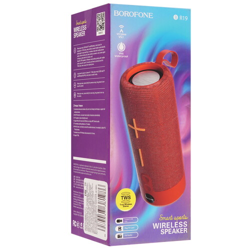 Купить Портативная колонка Borofone BR19 Euphony, красный  9244529. Характеристики, отзывы и цены в Донецке