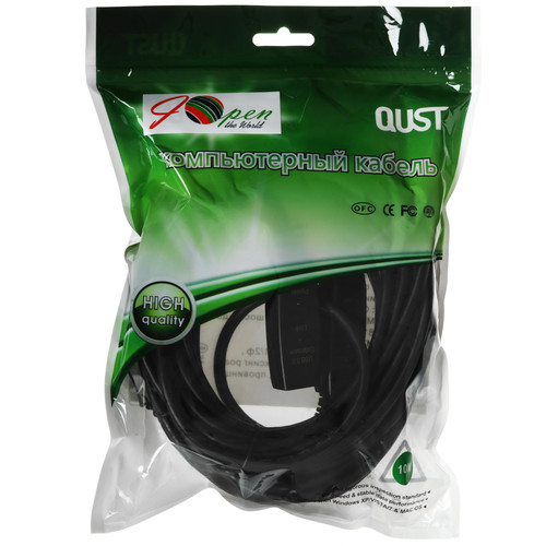 Купить Кабель iOpen USB Type-A - USB Type-A черный  5471512. Характеристики, отзывы и цены в Донецке
