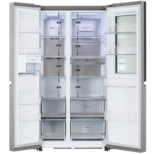Купить Холодильник Side by Side   LG GC-Q257CAFV серебристый  5451386. Характеристики, отзывы и цены в Донецке