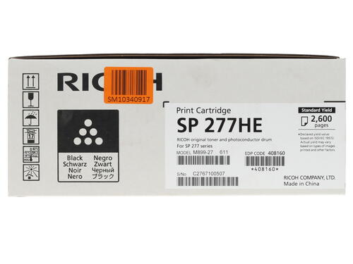 Купить Картридж лазерный Ricoh SP277HE черный, с чипом  1235322. Характеристики, отзывы и цены в Донецке