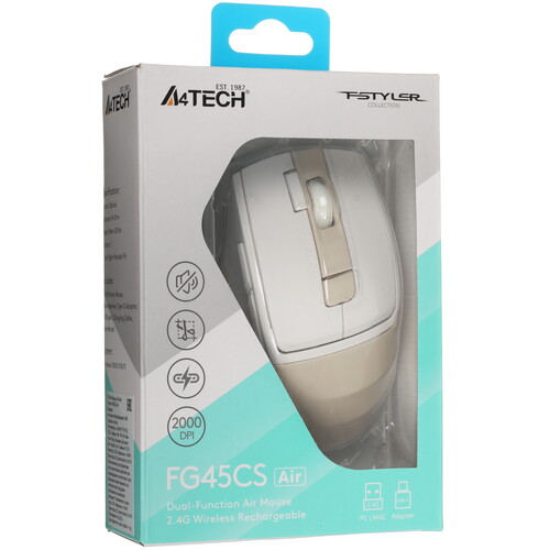 Купить Мышь беспроводная A4Tech Fstyler FG45CS Air  5441296. Характеристики, отзывы и цены в Донецке