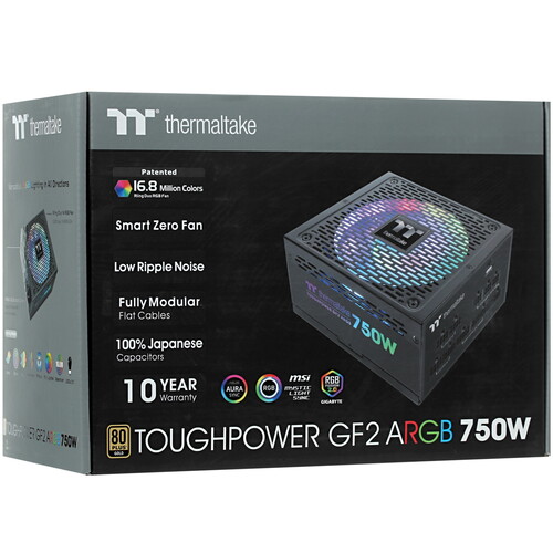 Купить Блок питания Thermaltake Toughpower GF2 ARGB 750W  4745567. Характеристики, отзывы и цены в Донецке