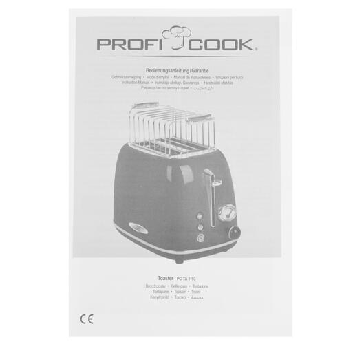Купить Тостер ProfiCook PC-TA 1193 красный  8194248. Характеристики, отзывы и цены в Донецке