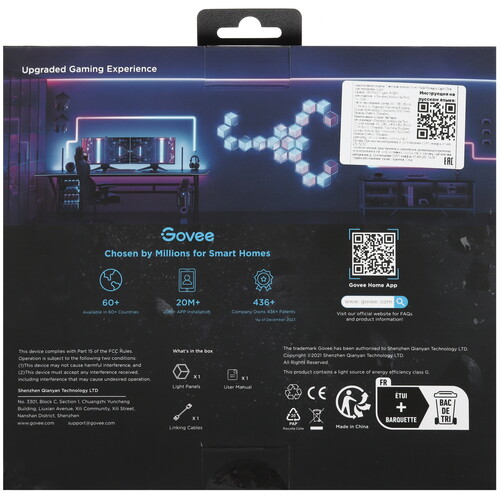 Купить Светодиодная панель Govee Glide Hexagon Light Ultra серый  5488155. Характеристики, отзывы и цены в Донецке