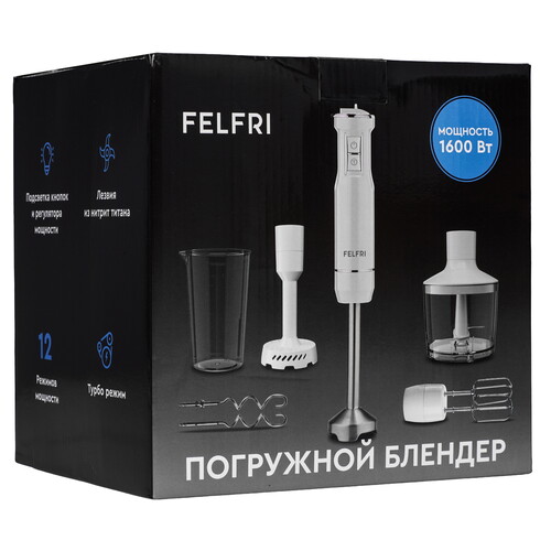 Купить Блендер погружной Felfri FHB-011 белый  9262891. Характеристики, отзывы и цены в Донецке