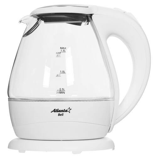Купить Электрочайник Atlanta ATH-2460 белый  9961573. Характеристики, отзывы и цены в Донецке