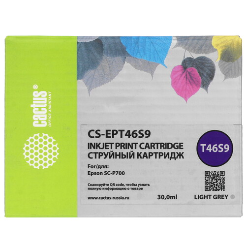Купить Картридж Cactus CS-EPT46S9 T46S9 светло-серый  9146629. Характеристики, отзывы и цены в Донецке