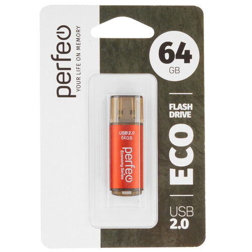 Купить Память USB Flash 64 ГБ Perfeo E04 Economy Series [PF-E04R064ES]  9209227. Характеристики, отзывы и цены в Донецке