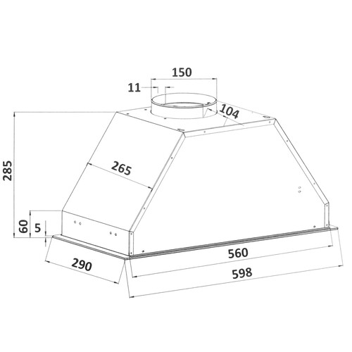 Купить Вытяжка полновстраиваемая DEXP BH60-SV0G черный/черный  9226191. Характеристики, отзывы и цены в Донецке