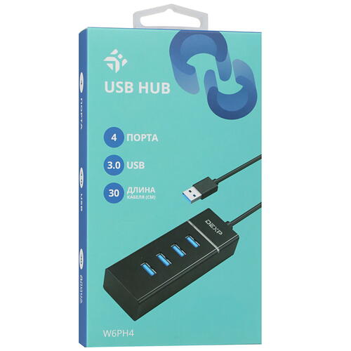 Купить USB-разветвитель DEXP W6PH4  1342980. Характеристики, отзывы и цены в Донецке