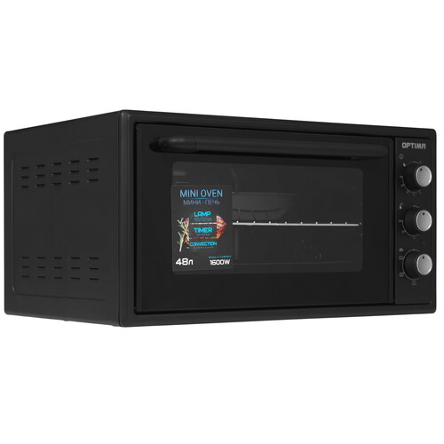 Купить Мини-печь OPTIMA MO-48BLF черный  9269536. Характеристики, отзывы и цены в Донецке