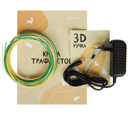 Купить 3D-ручка с пластиком Aceline RP101B  желтый  9044532. Характеристики, отзывы и цены в Донецке