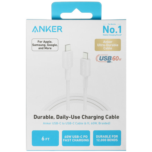 Купить Кабель Anker USB Type-C - USB Type-C белый  5637468. Характеристики, отзывы и цены в Донецке