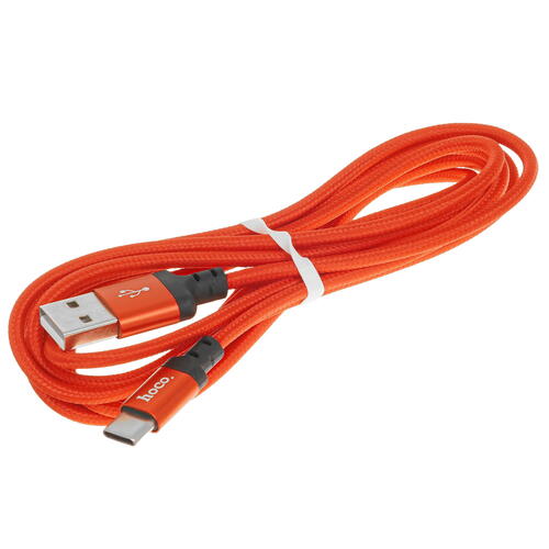 Купить Кабель круглый Hoco USB Type-C - USB 2.0 Type-A красный 2 м  5452408. Характеристики, отзывы и цены в Донецке