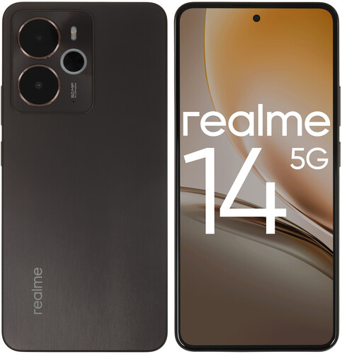Купить 6.67" Смартфон realme 14 256 ГБ коричневый  5621432. Характеристики, отзывы и цены в Донецке