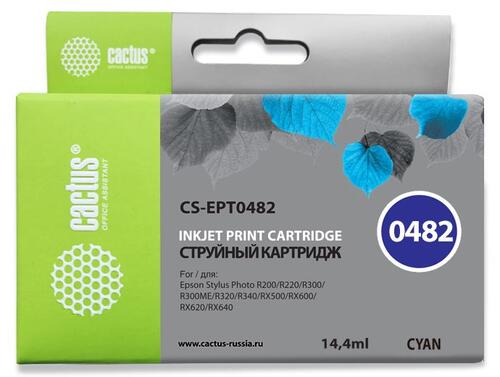 Купить Картридж Cactus CS-EPT0482 голубой  7930542. Характеристики, отзывы и цены в Донецке