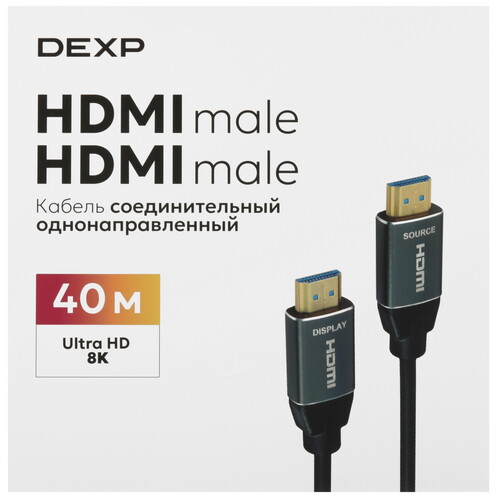 Купить Кабель однонаправленный DEXP HDMI - HDMI, 40 м  5009378. Характеристики, отзывы и цены в Донецке