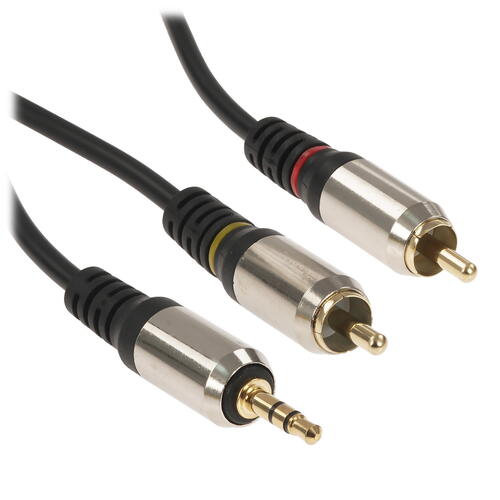 Купить Переходник   Cablexpert 3.5 mm jack - RCA x2 черный  5452292. Характеристики, отзывы и цены в Донецке