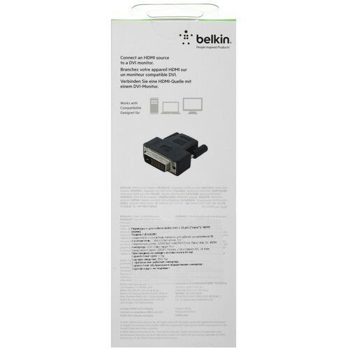Купить Переходник  Belkin HDMI - DVI-D  5607375. Характеристики, отзывы и цены в Донецке