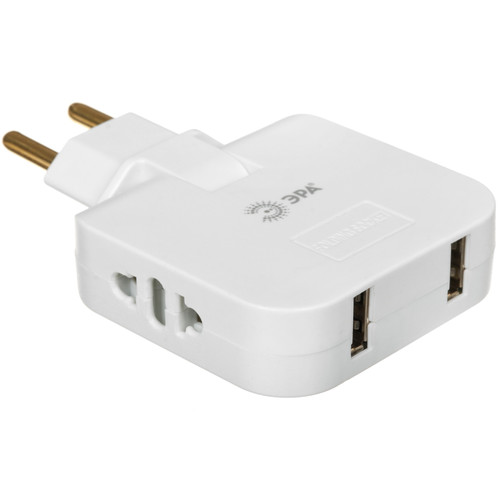 Купить Разветвитель ЭРА SPF-2-FL-USB белый  9290229. Характеристики, отзывы и цены в Донецке