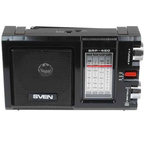 Купить Радиоприемник SVEN SRP-450 черный  1267116. Характеристики, отзывы и цены в Донецке