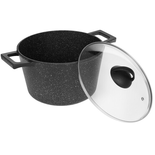 Купить Кастрюля Helper GURMAN GN7450 5 л 24 см черный  9227277. Характеристики, отзывы и цены в Донецке