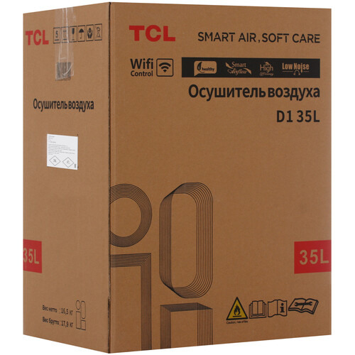 Купить Осушитель воздуха TCL D1 35L белый  5447430. Характеристики, отзывы и цены в Донецке
