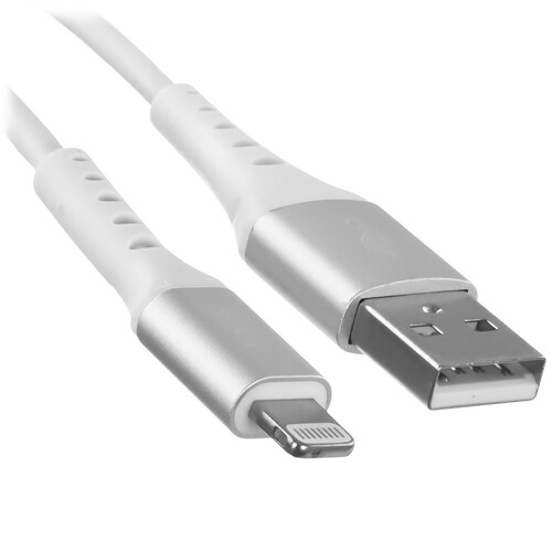Купить Кабель круглый Cactus Lightning 8-pin MFI - USB 2.0 Type-A белый 1.2 м  5475637. Характеристики, отзывы и цены в Донецке