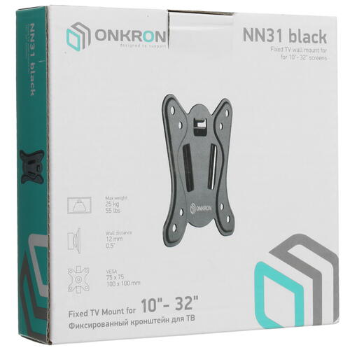 Купить Кронштейн для ТВ ONKRON NN31 черный  4830287. Характеристики, отзывы и цены в Донецке