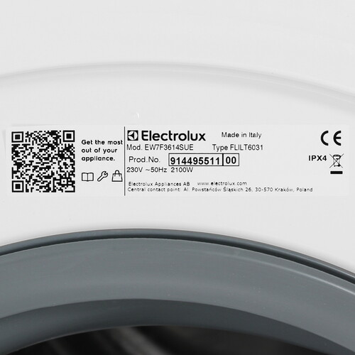 Купить Стиральная машина Electrolux EW7F3614SUE белый  9297893. Характеристики, отзывы и цены в Донецке