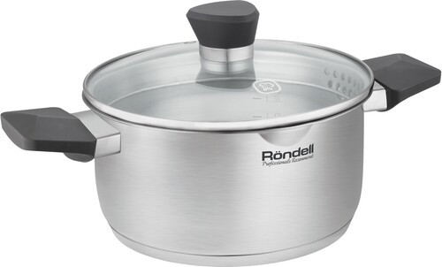 Купить Кастрюля Rondell Strike Grey Ultra RDS-1948 2.8 л 20 см серебристый  9309633. Характеристики, отзывы и цены в Донецке