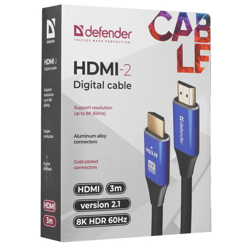 Купить Кабель  Defender HDMI - HDMI, 3 м  9232458. Характеристики, отзывы и цены в Донецке