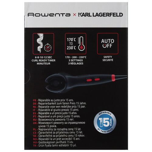 Купить Щипцы для завивки волос Rowenta So Curls Karl Lagerfeld  9102922. Характеристики, отзывы и цены в Донецке