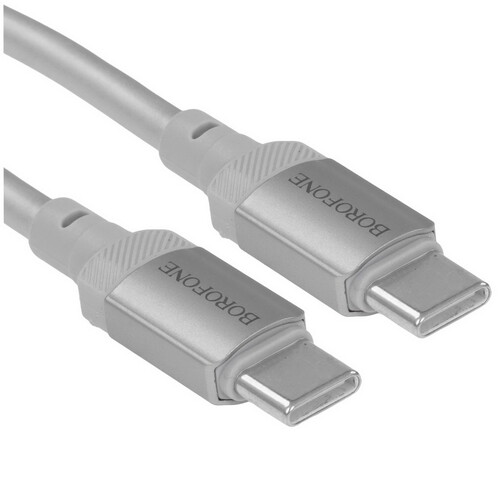 Купить Кабель круглый Borofone USB Type-C - USB Type-C белый 1 м  9244413. Характеристики, отзывы и цены в Донецке