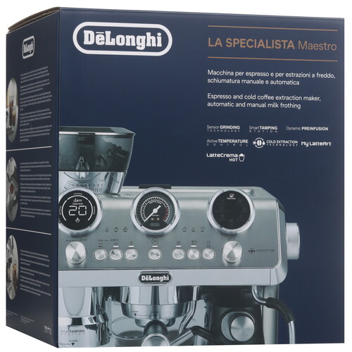 Купить Кофеварка рожковая Delonghi EC9885.M серебристый  5643012. Характеристики, отзывы и цены в Донецке