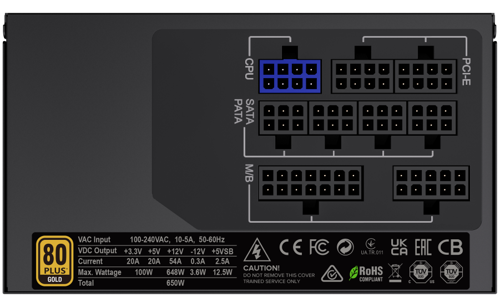 Купить Блок питания GameMax GX-650 Modular  черный  9081308. Характеристики, отзывы и цены в Донецке