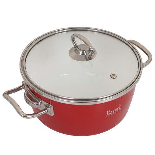 Купить Кастрюля Rashel Grand R1018 2.1 л 18 см красный  9320977. Характеристики, отзывы и цены в Донецке