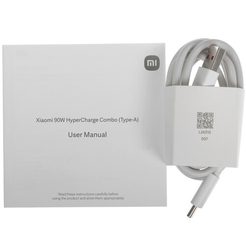 Купить Сетевое зарядное устройство Xiaomi 90W HyperCharge Combo (Type-A) белый  5623558. Характеристики, отзывы и цены в Донецке