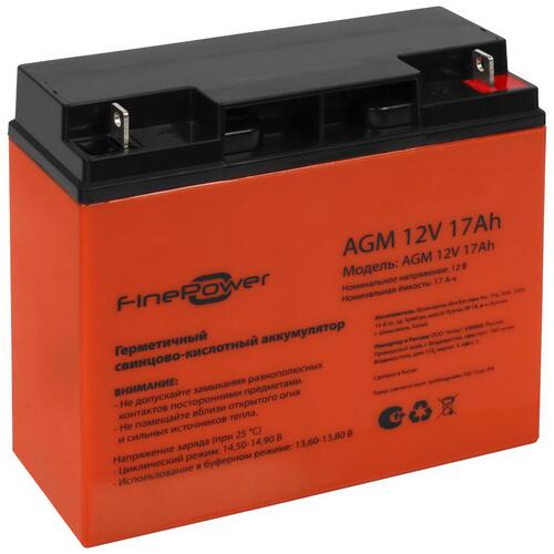 Купить Аккумуляторная батарея для ИБП FinePower AGM 12V 17Ah  5419952. Характеристики, отзывы и цены в Донецке