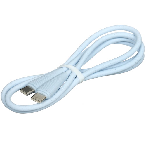 Купить Кабель круглый USAMS USB Type-C - USB Type-C голубой 1 м  5480372. Характеристики, отзывы и цены в Донецке